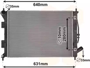 VAN WEZEL 82002436 -  Радиатор, охлаждение двигателя